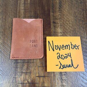 EUC Portland Leather Goods Minimalist Sunset Wallet